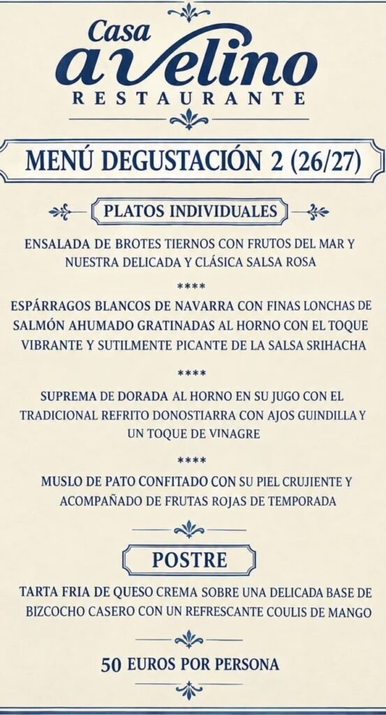 menu degustacion 2
