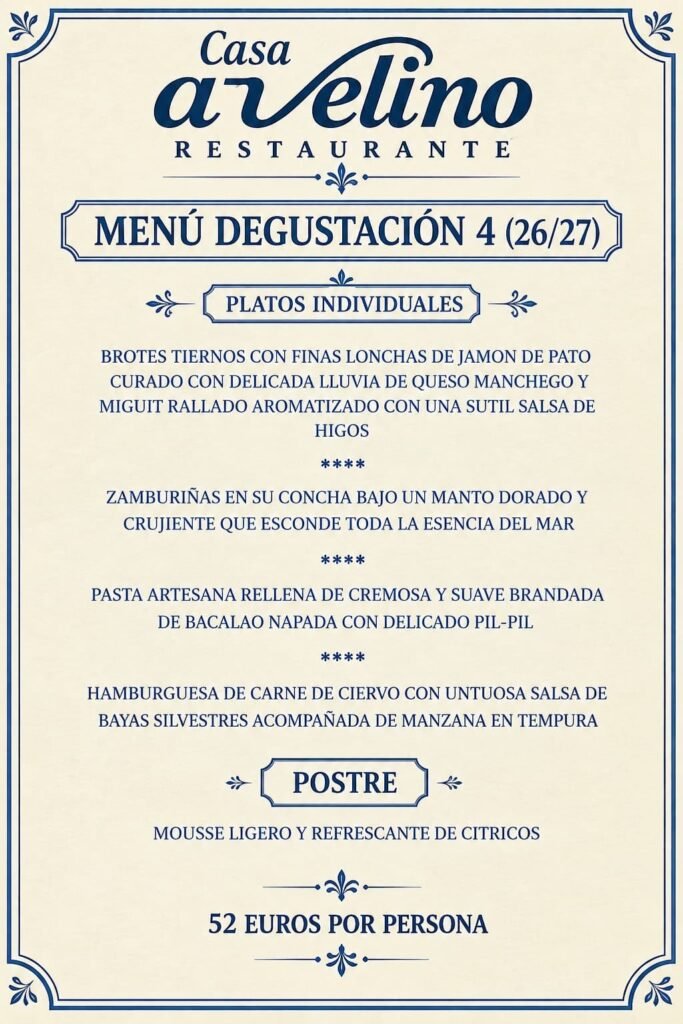 menu degustacion 4