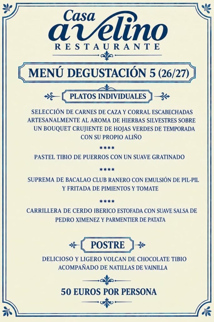 menu degustacion 5